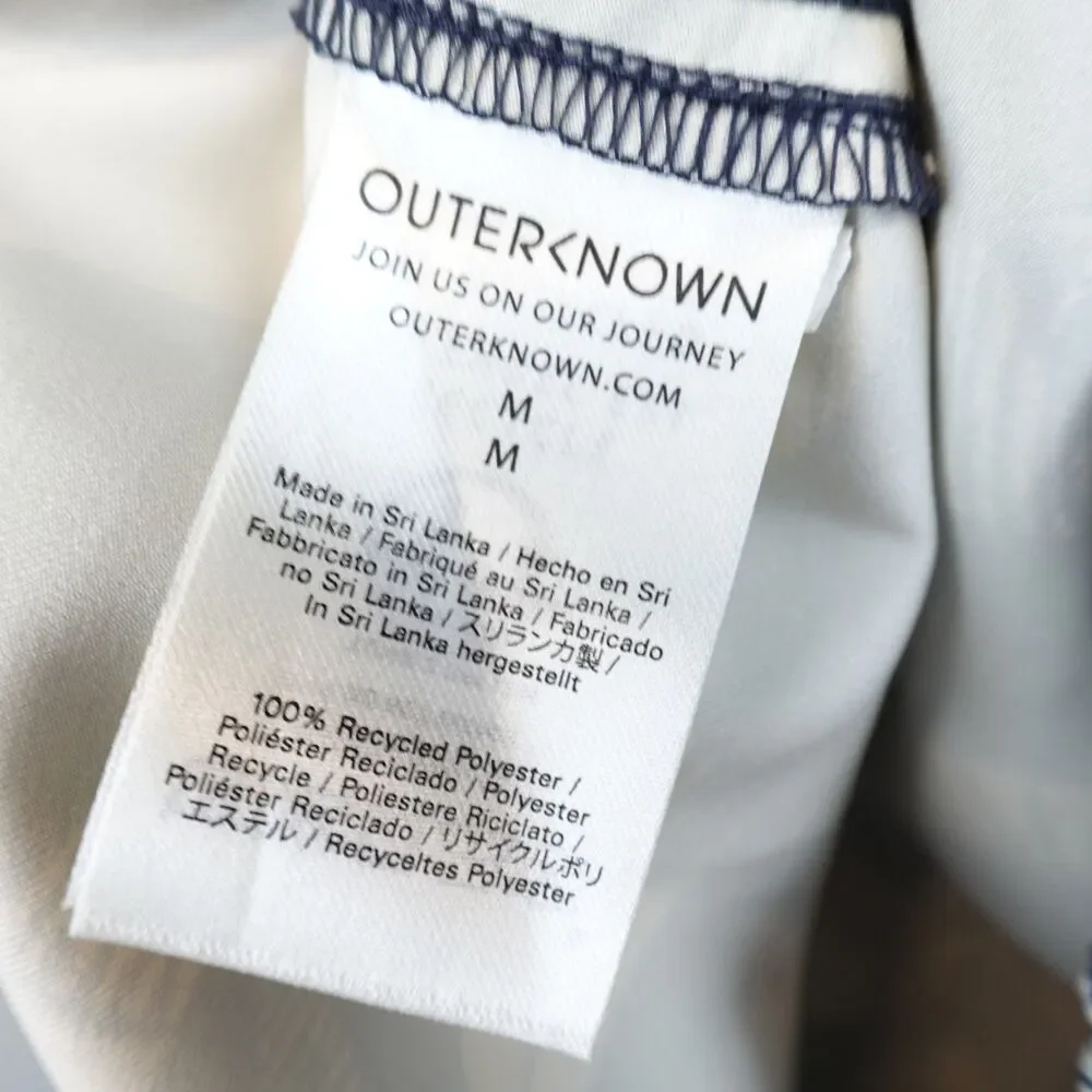 Outerknown Nomadic Volley Mens Medium Shorts Swim Trunks Indigo Floating Fauna